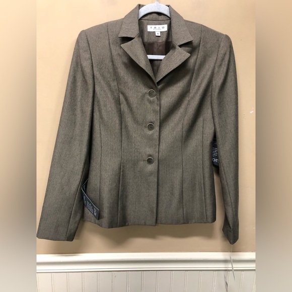 Trio New York Brown Blazer Size 6 NWT - Picture 1 of 6